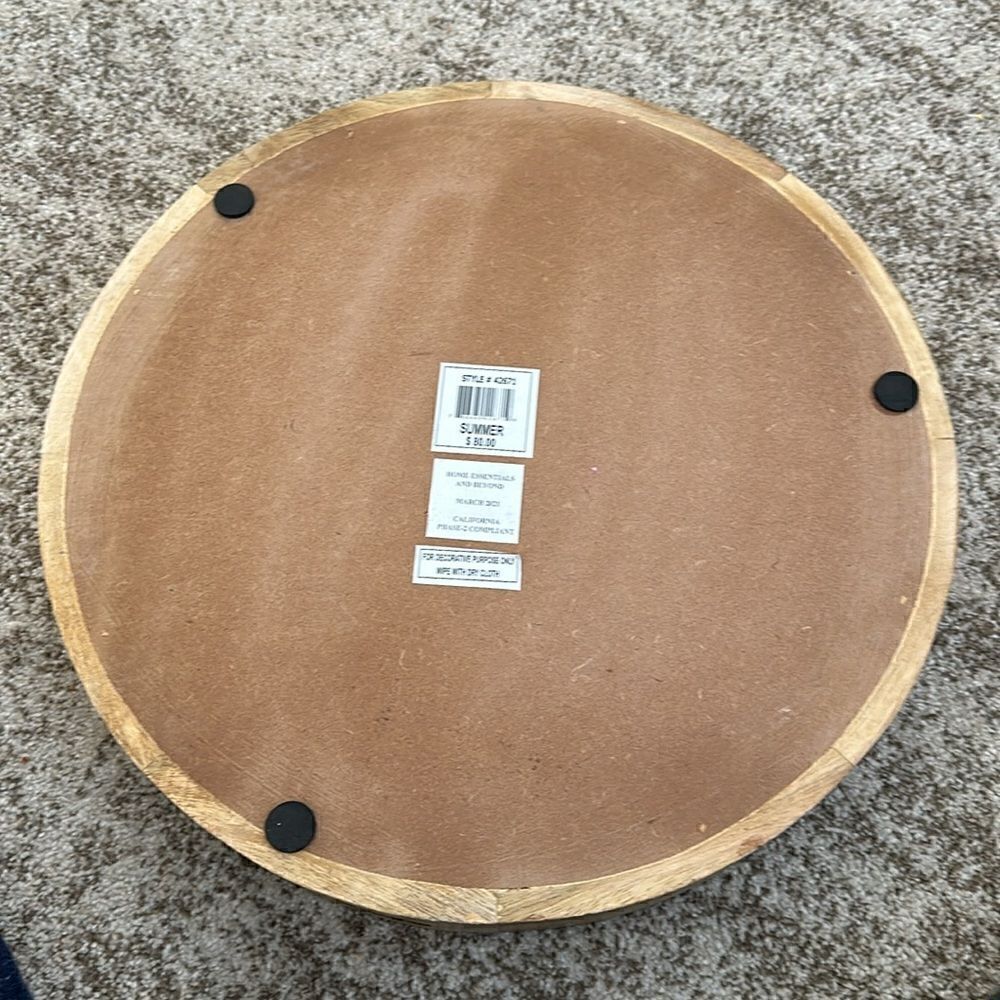 Home Essentials Round Wooden Tray - Picture 4 of 5